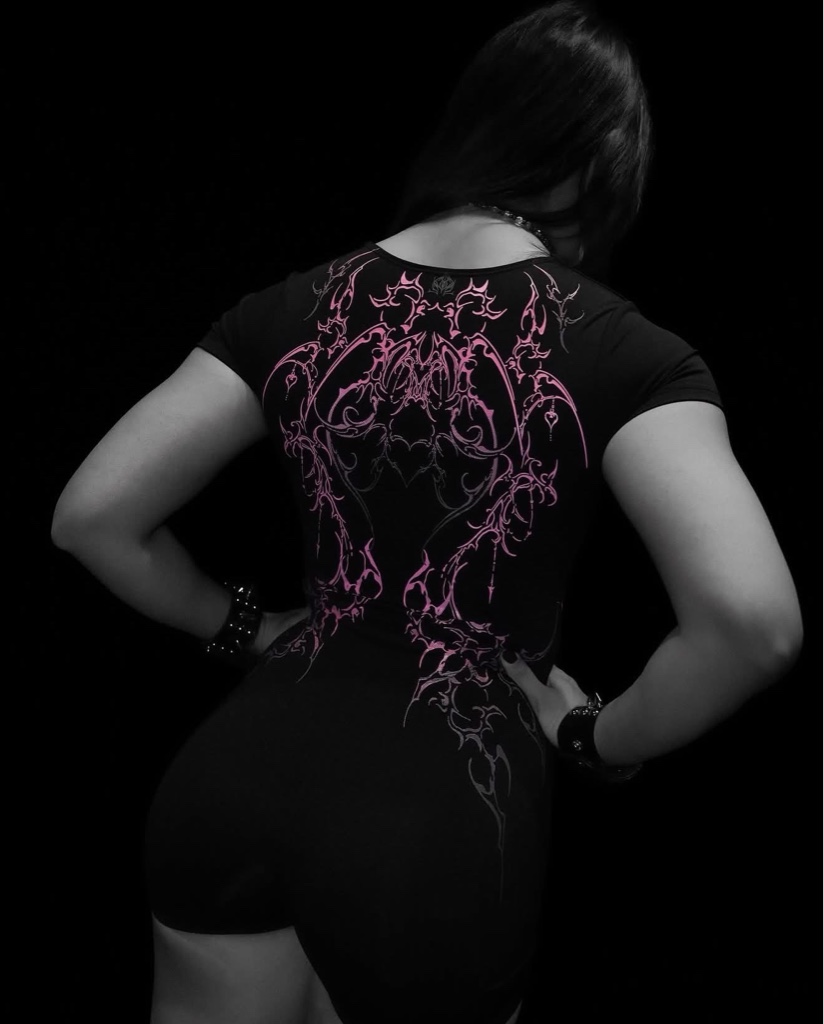 BreatheDivinity Women’s Void Tech™ Dark Ember Bodysuit Blossom Pink