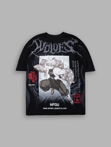 DarcSport  Special Edition SSD Kimetsu no Yaiba Zenitsu NFGU Premium Oversized Tee in Black