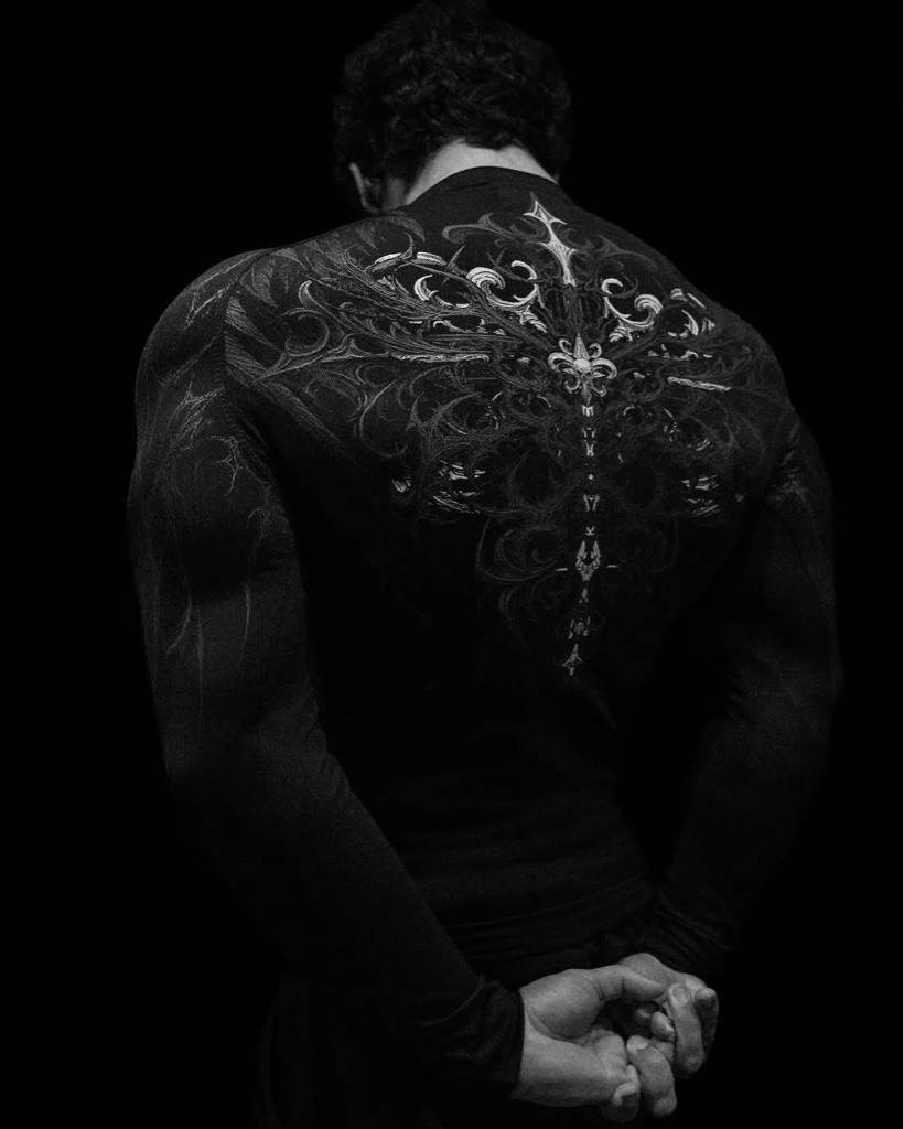BreatheDivinity✨Void Tech™ Immortal LongSleeve  Compression Midnight  Black/White
