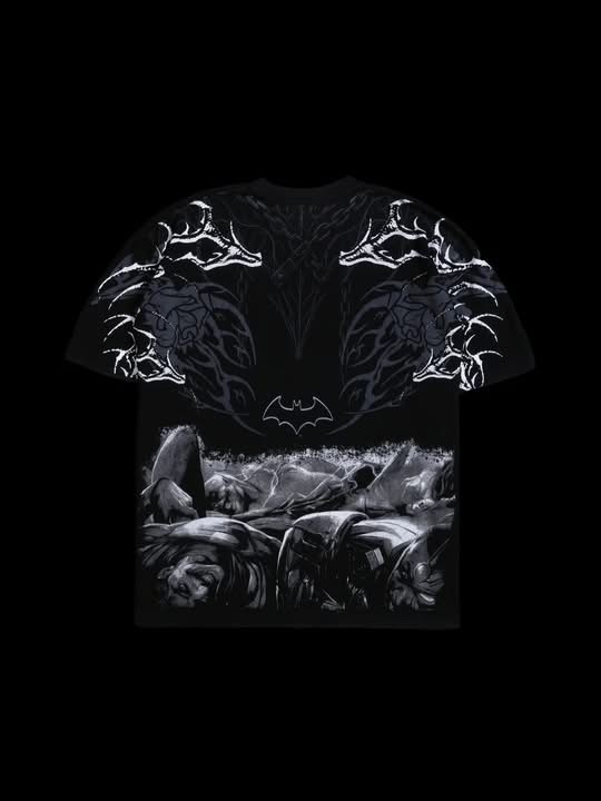 CIVIL REGIME Blood Of Enemies American Classic Oversized Tee in Vintage Black