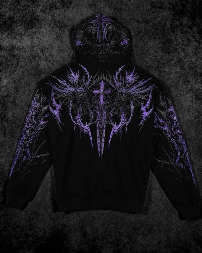 BreatheDivinity Abysswalker Oversized pullover  hoodie [DUSK]