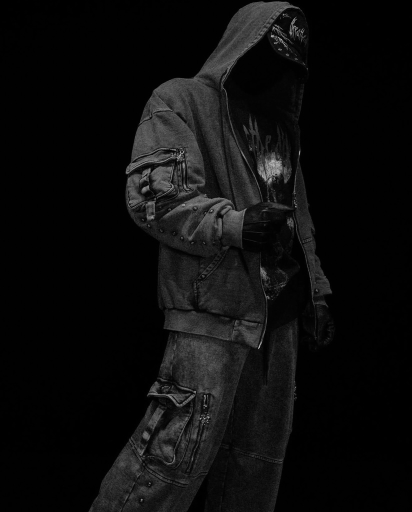 BreatheDivinity✨ Metallic Tactical Oversized Cargo Zip-up Jacket [VINTAGE]