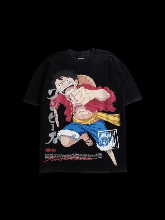 CIVIL REGIME Pirate King  American Classic Oversized Tee in Vintage Black