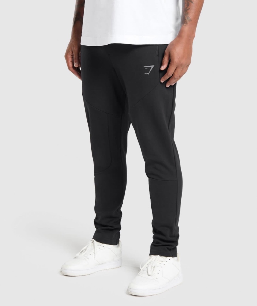 GYMSHARK INTERLOCK TECH JOGGERS Slim Fit/Black