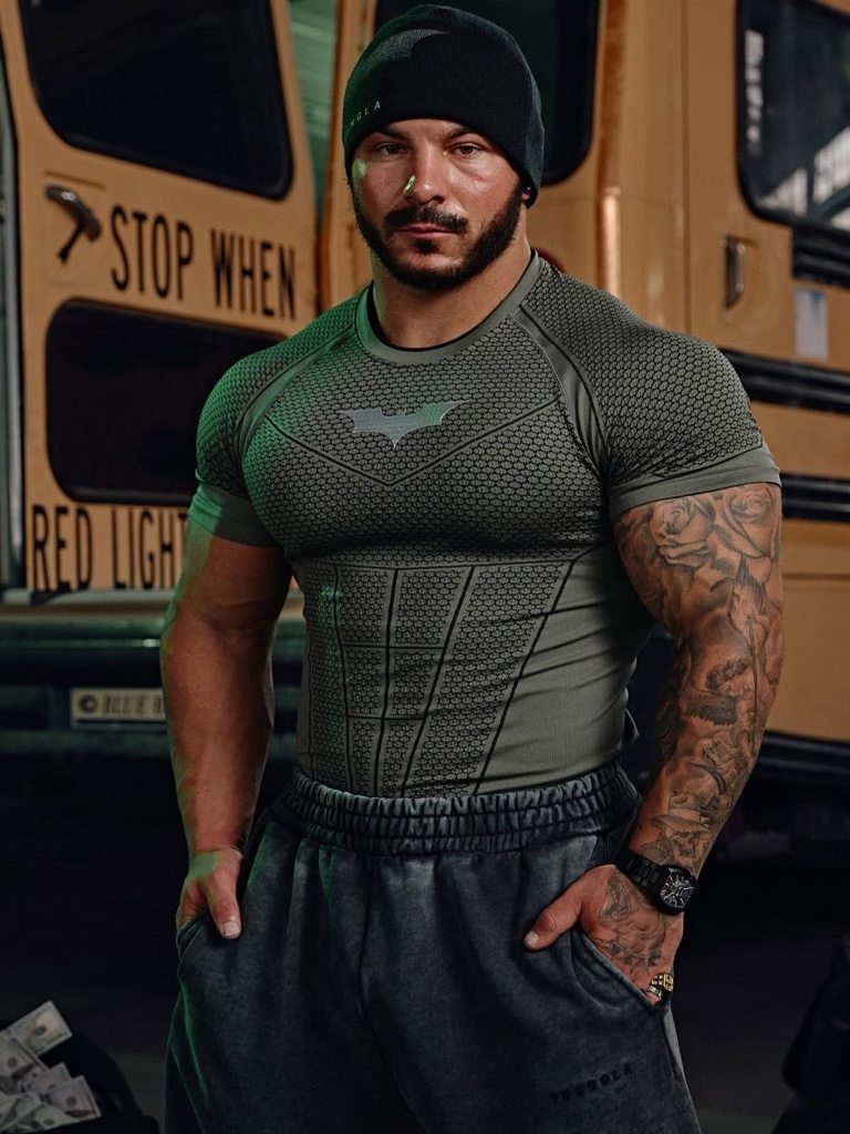 4259 YoungLA BATMAN COMPRESSION Grey Green