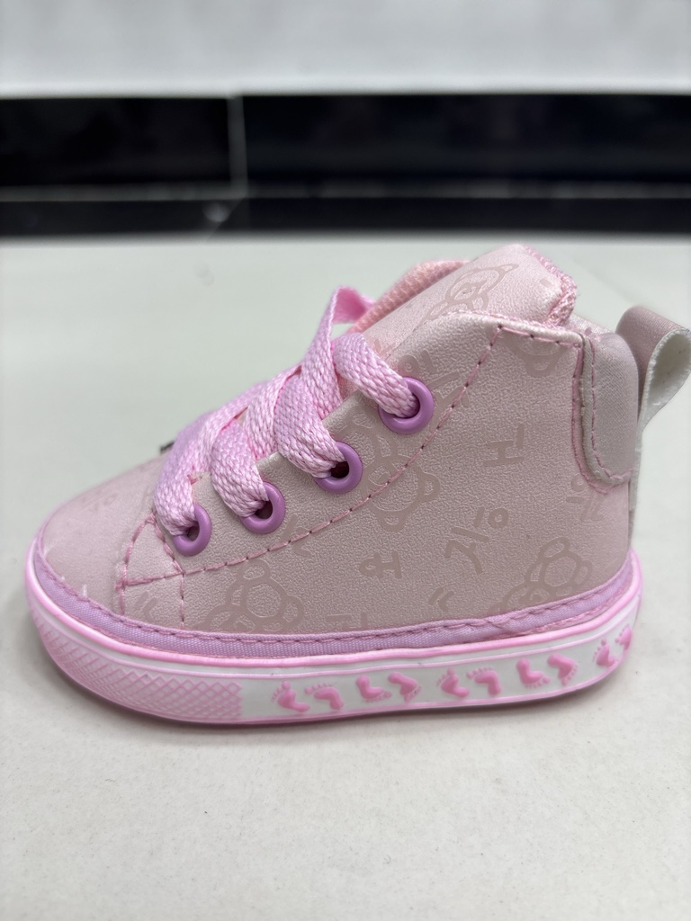 Bota Rosada Con Diseño