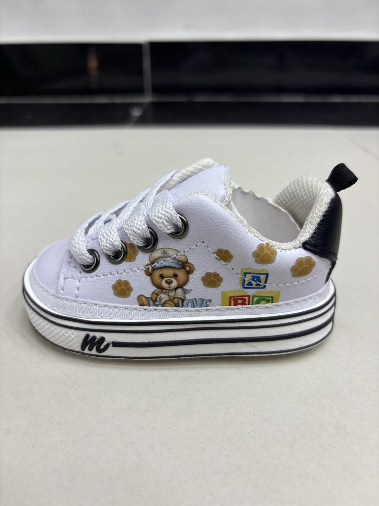 Zapato Oso Blanco x Negro Marlos