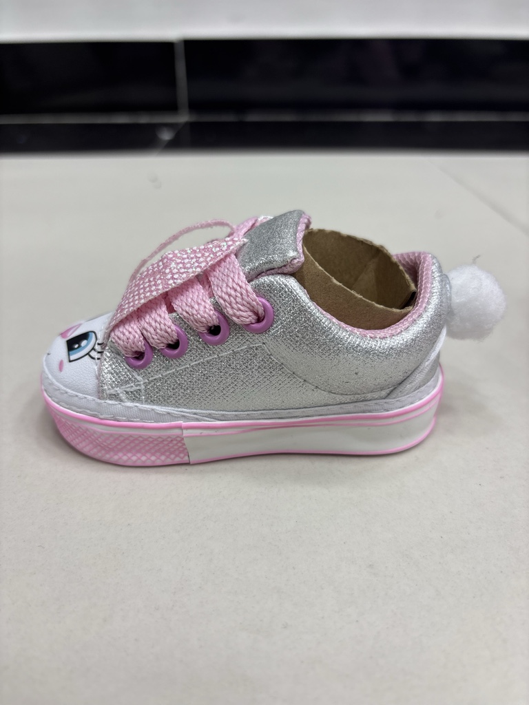 Zapato Coneja Plateado x Rosado