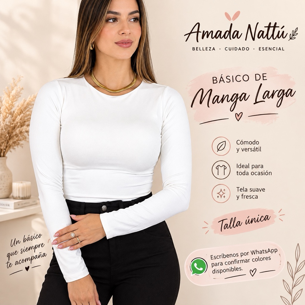 MD Body Cuello Redondo Manga Larga