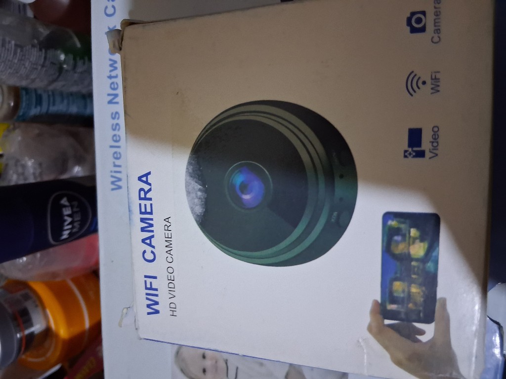 Minicamara Espia WiFi HD negra