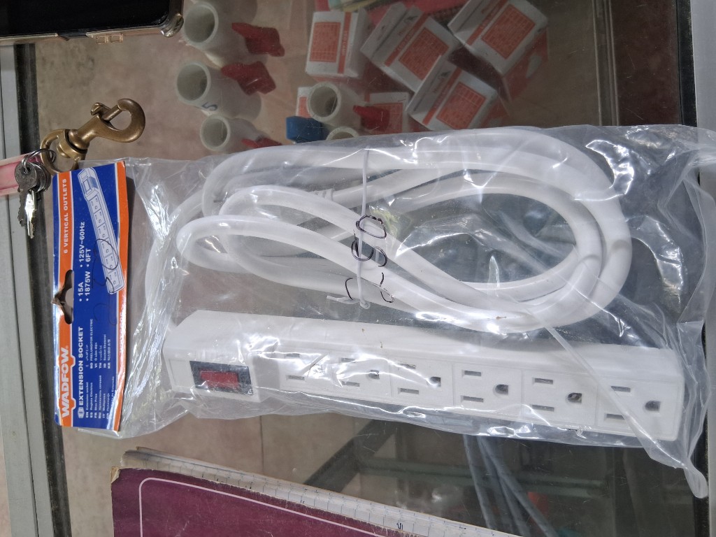 WADFOW extension socket blanco 6 conectores