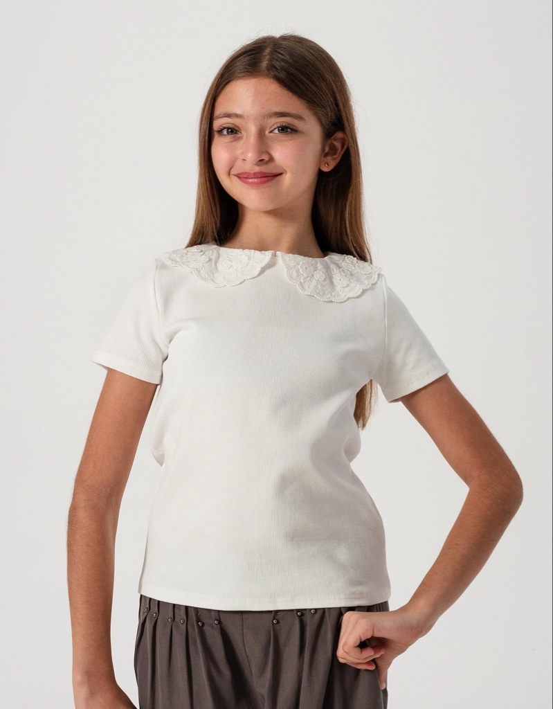 Blusa ophelia cuello puntillas