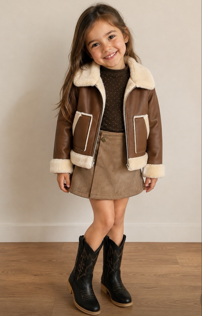 Campera eco cuero gamulan