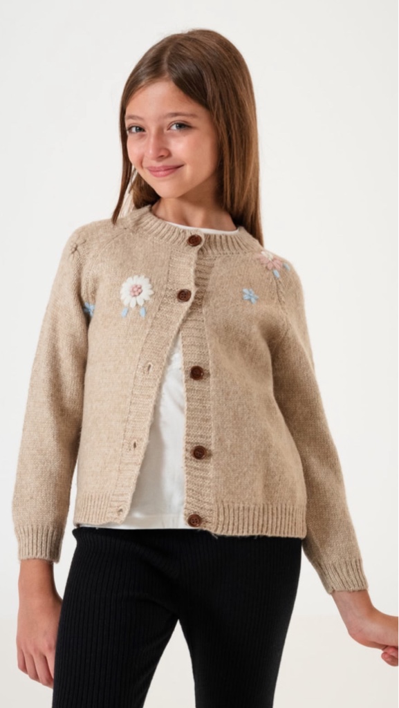 Cardigan bordados margarita