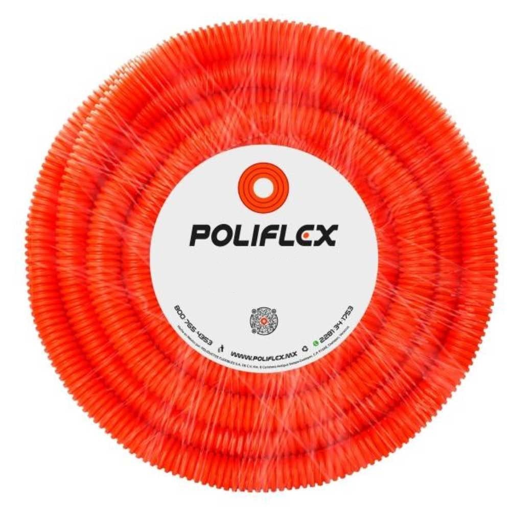 POLIFLEX ANARANJADO REFORZADO 3/4 /ROLLO DE 50 METROS