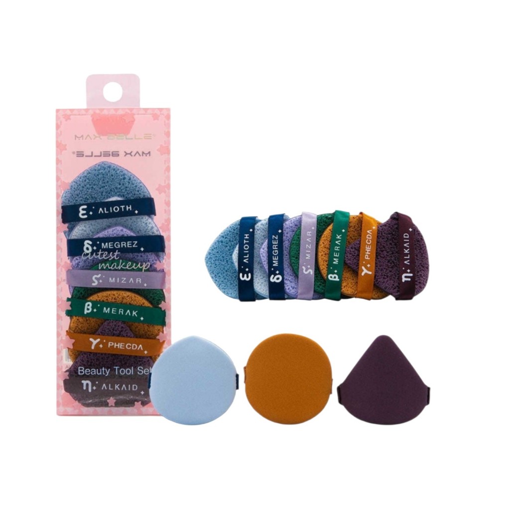 Kit esponjas maquillaje estilo borla 6 unidades