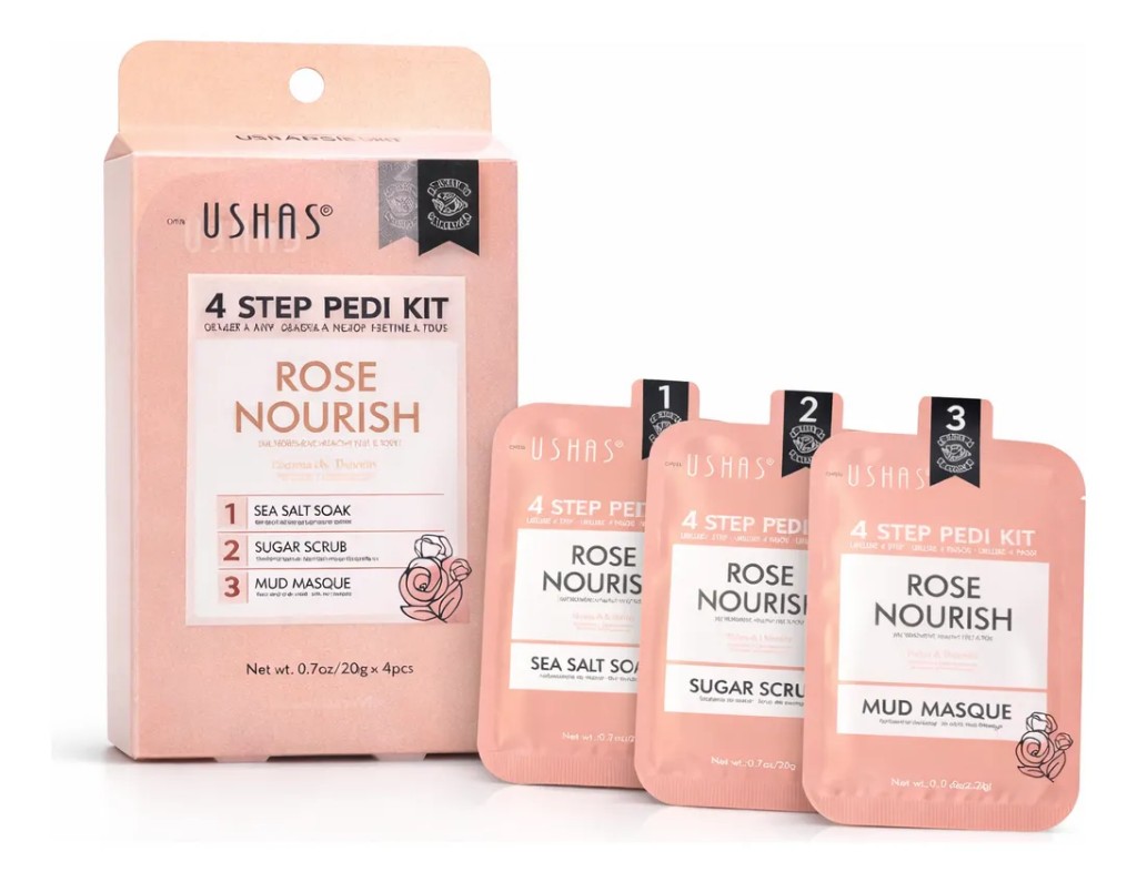 Kit pedicura 4 pasos rosa