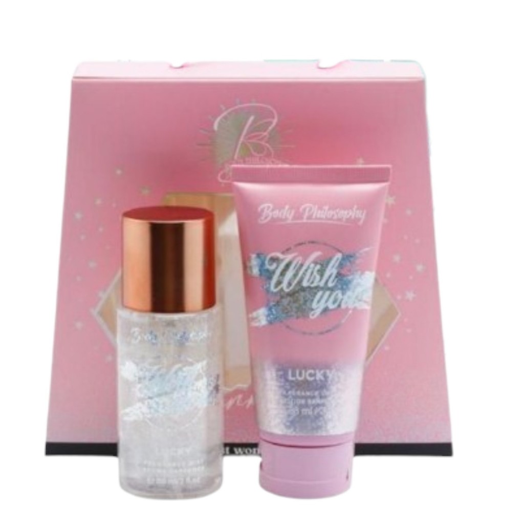 Set perfume y crema lucky
