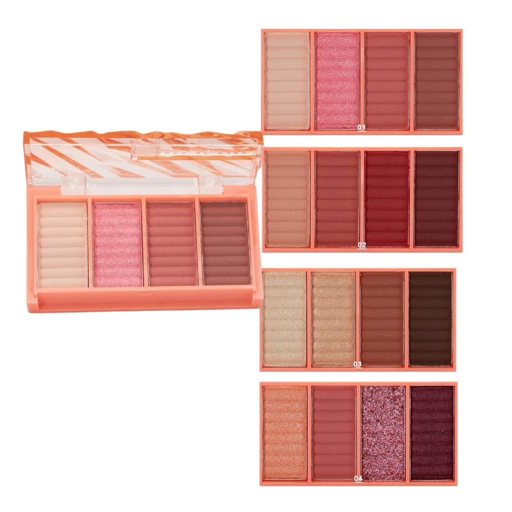 Paleta sombras coral 4 tonos