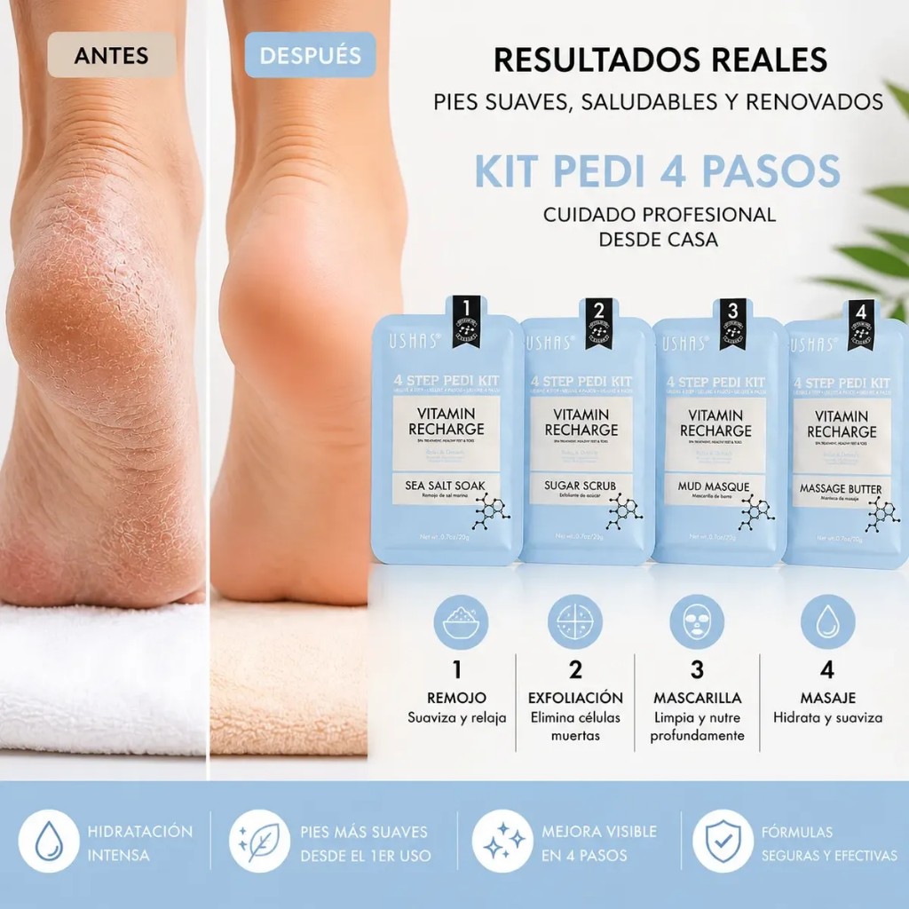 Kit Pedicura 4 Pasos vitamin