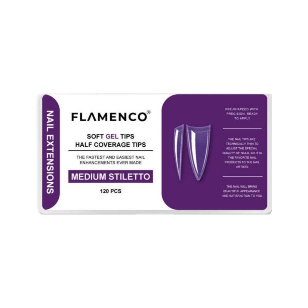 Sof gel  Tips Medium stiletto 120 pcs