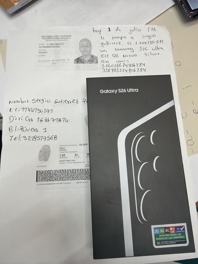 ❌#4584. Samsung s26 ultra de 512GB silver nuevo 1