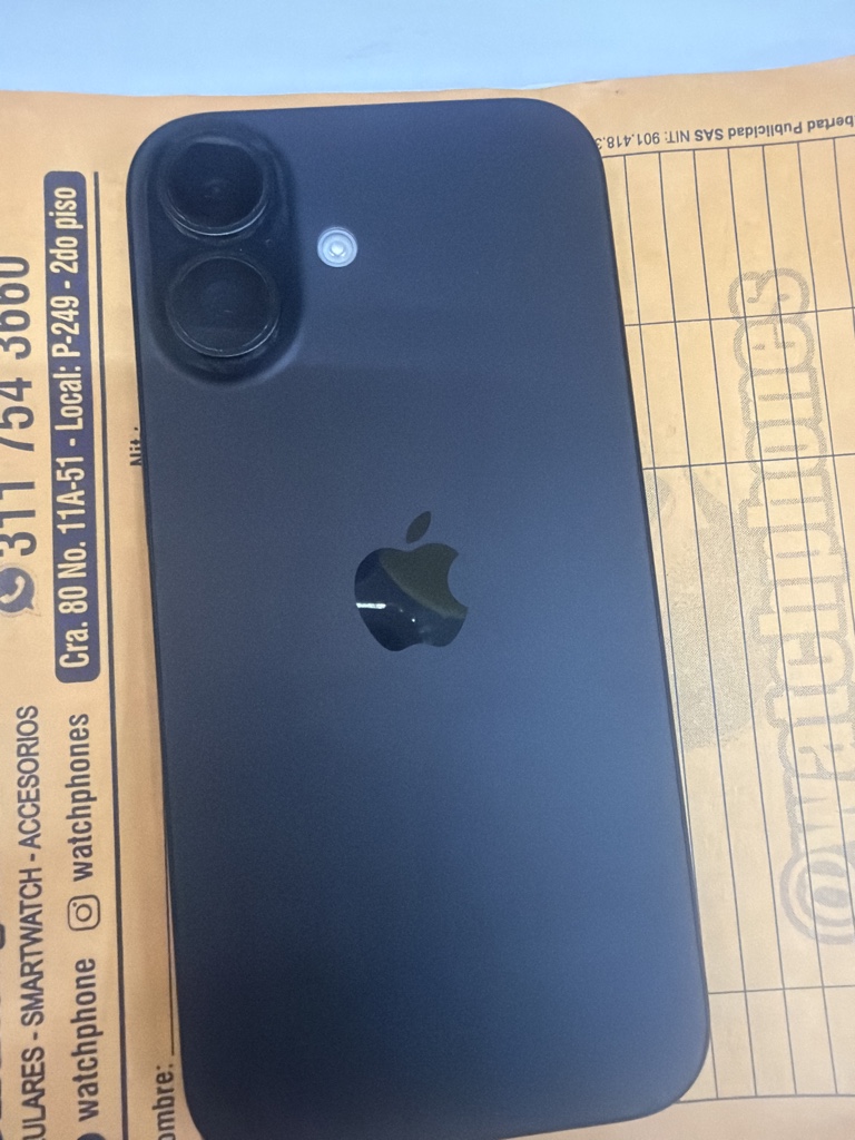✅ iPhone 16 de 128 gb negro SF 92%