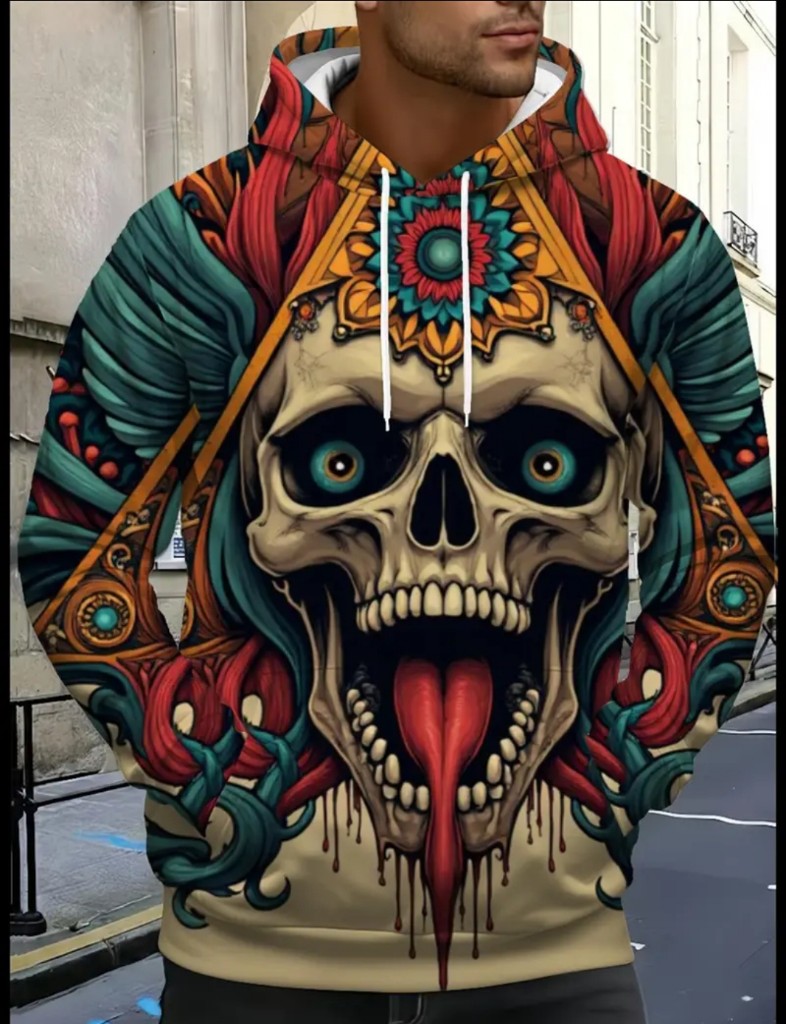 SC60 Suéter de calavera triángulo