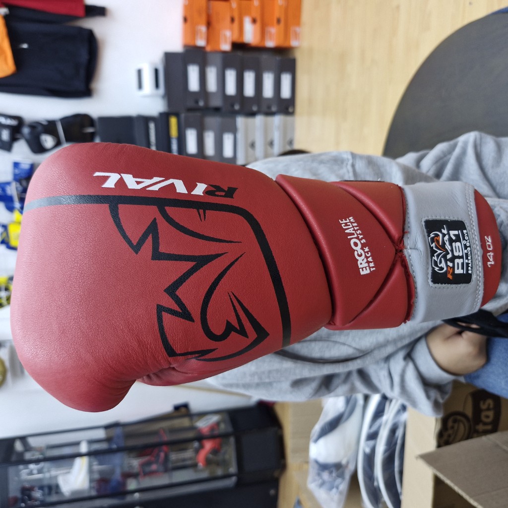 Rival guante boxeo rojo 14oz RS PIEL