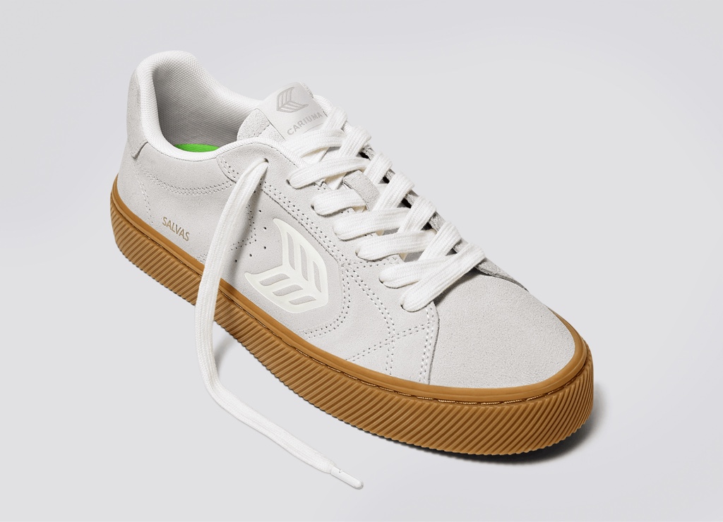 Salvas-Smooth Leather Warm White Logo Gum
