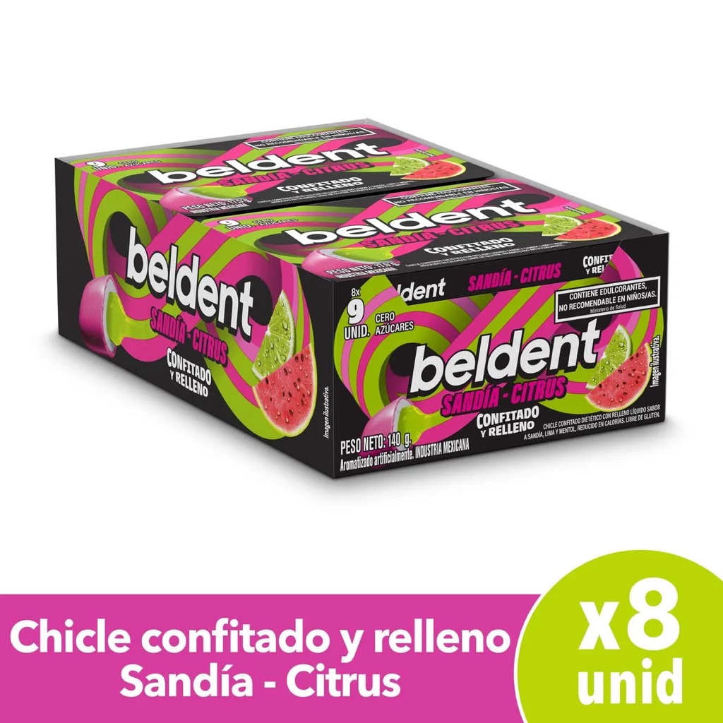 CONFITADOS BELDENT SANDÍA Y CITRUS X9