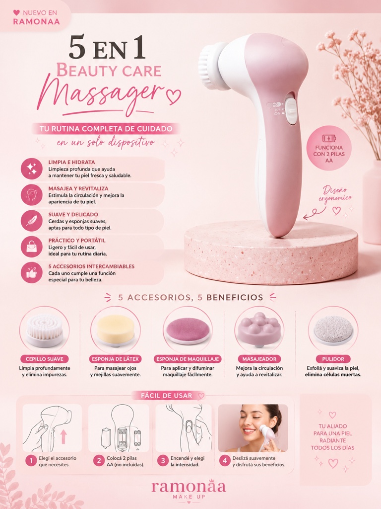 Ramonaa beauty care massager rosa