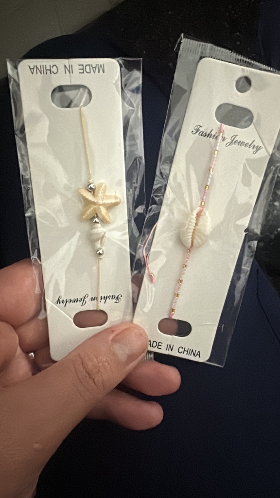 Tobillera  concha y estrella