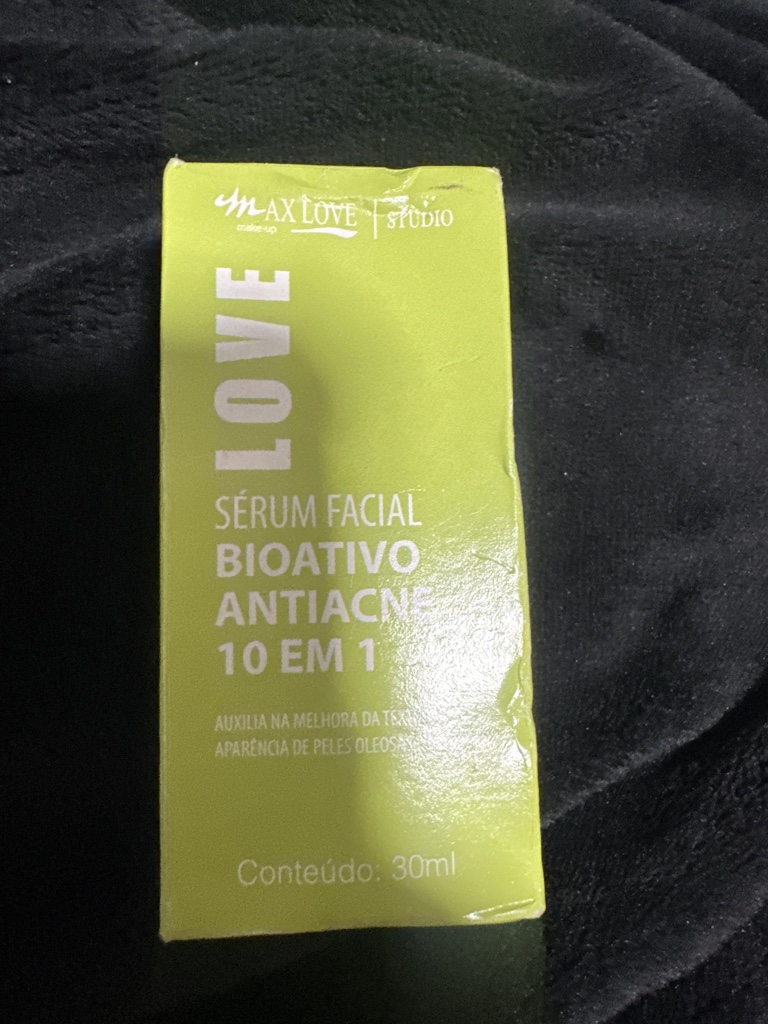 Max Love Sérum facial verde  bioativo antiacné 30ml