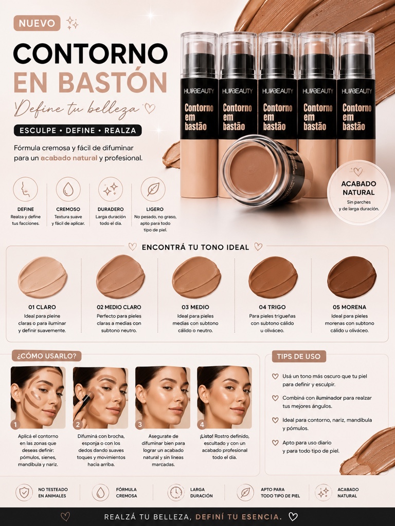 Hubeauty Contorno en bastón