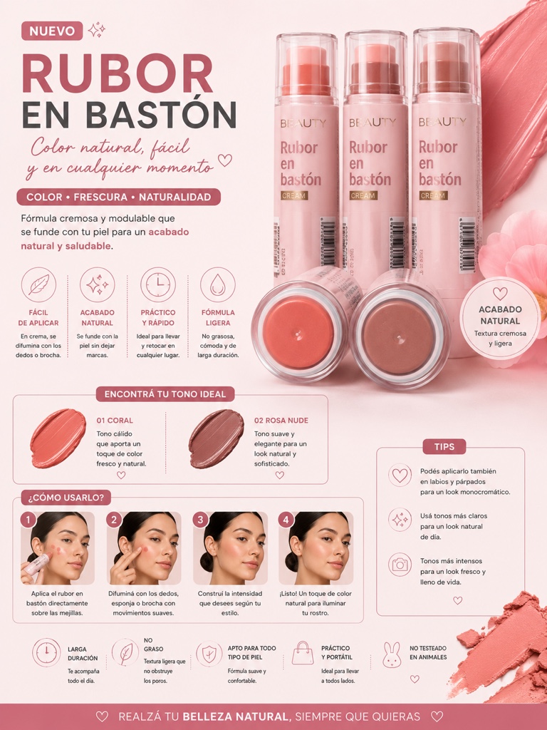 Beauty Rubor en baston coral