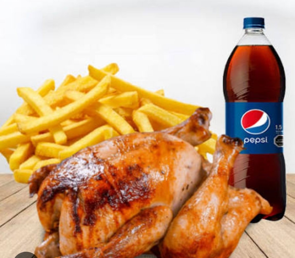 Promo2= 1Pollo,1Papas grande,1 bebida 1.25 ccu