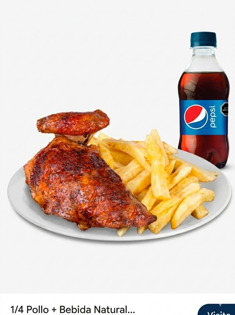 Colación3=Cuarto pollo,Papa chica, bebida mini