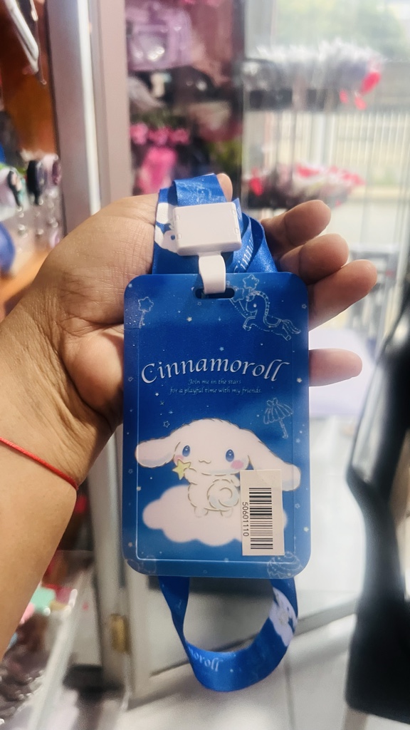 porta credencial Cinnamoroll azul