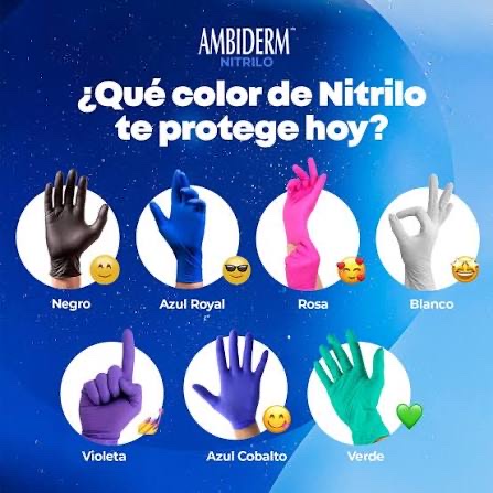 Caja guantes nitrilo x 100 u