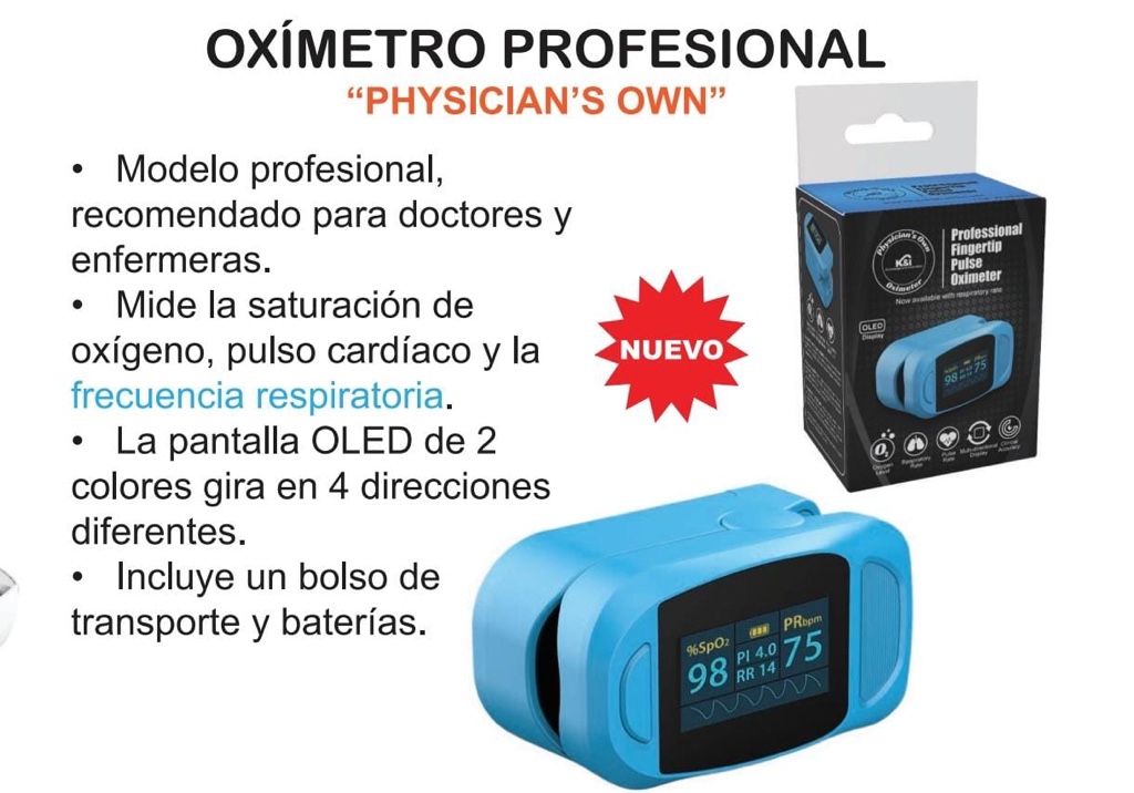 Physician's Own oxímetro azul