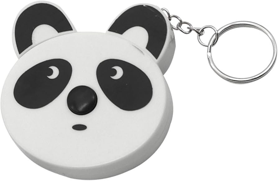 Llavero cinta métrica  panda blanco