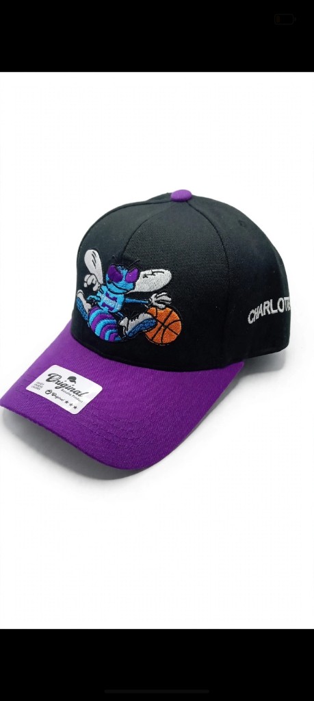 💜 GORRA CHARLOTTE HORNETS MASCOTA - BLACK / PURPLE 💜🏀