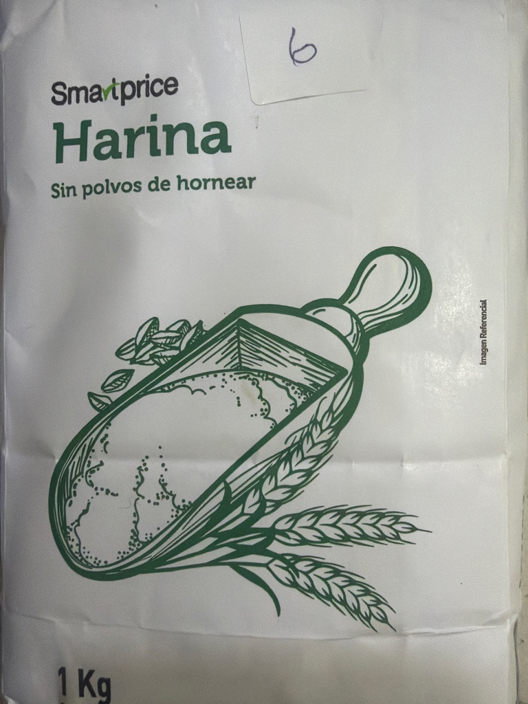 Harina SMARTPRICE s/polvo de hornear 1 k