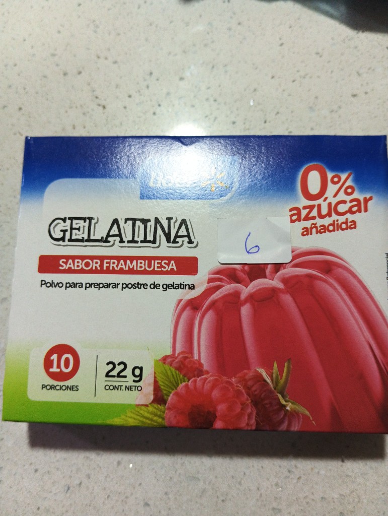 Gelatina frambuesa 22g