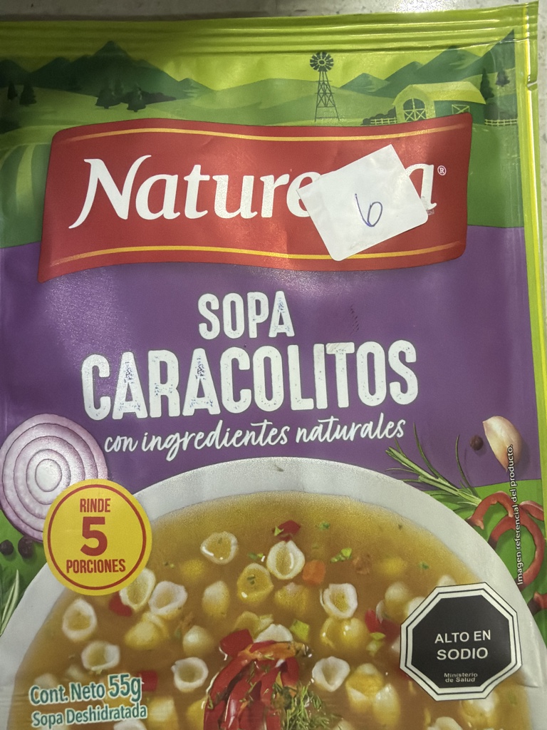 Sopa caracolitos NATUREZZA 55g