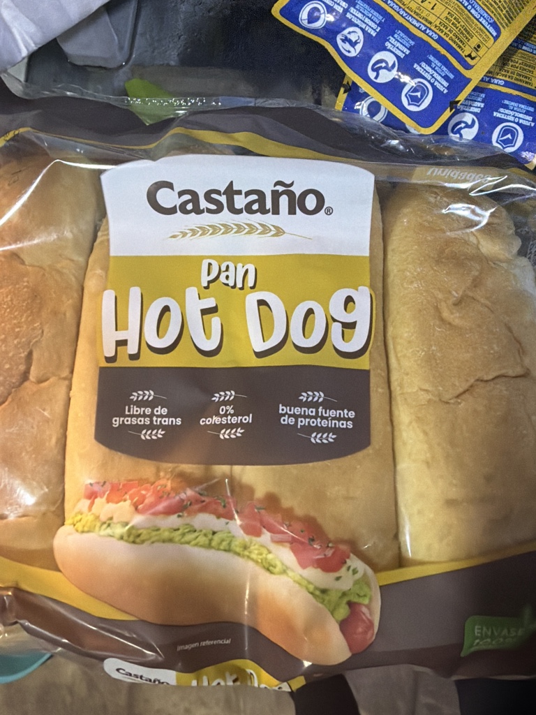 Pan Hot Dog castaño 8und