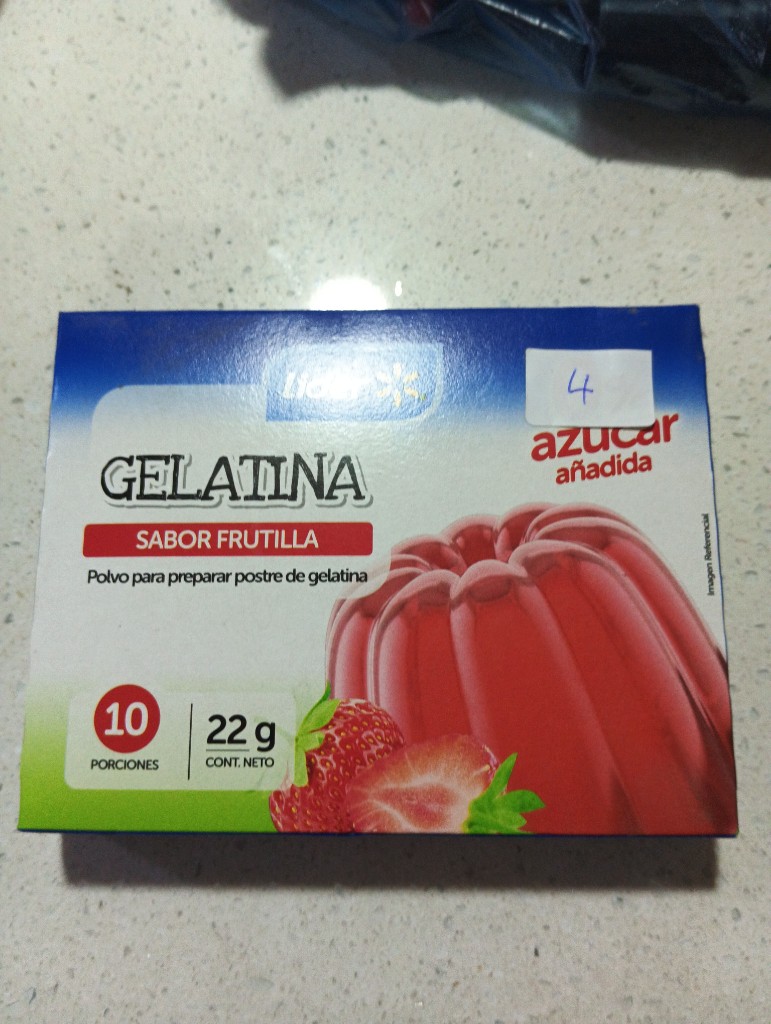 Gelatina frutilla 22g