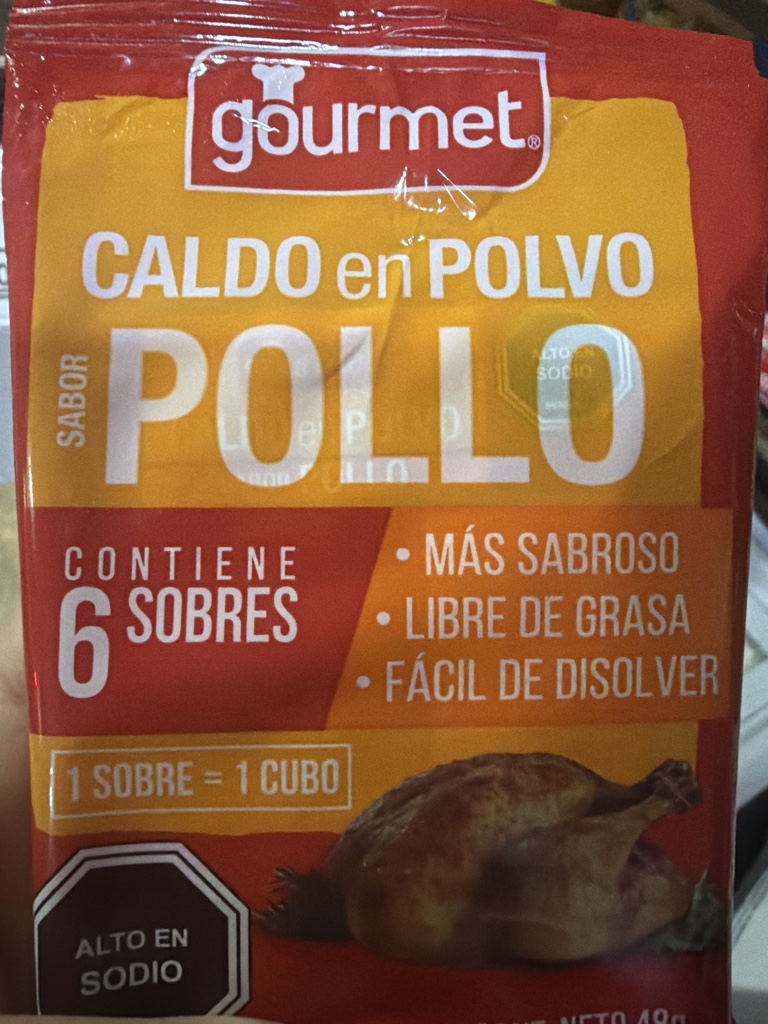 Caldo en polvo de pollo Gourmet 8g