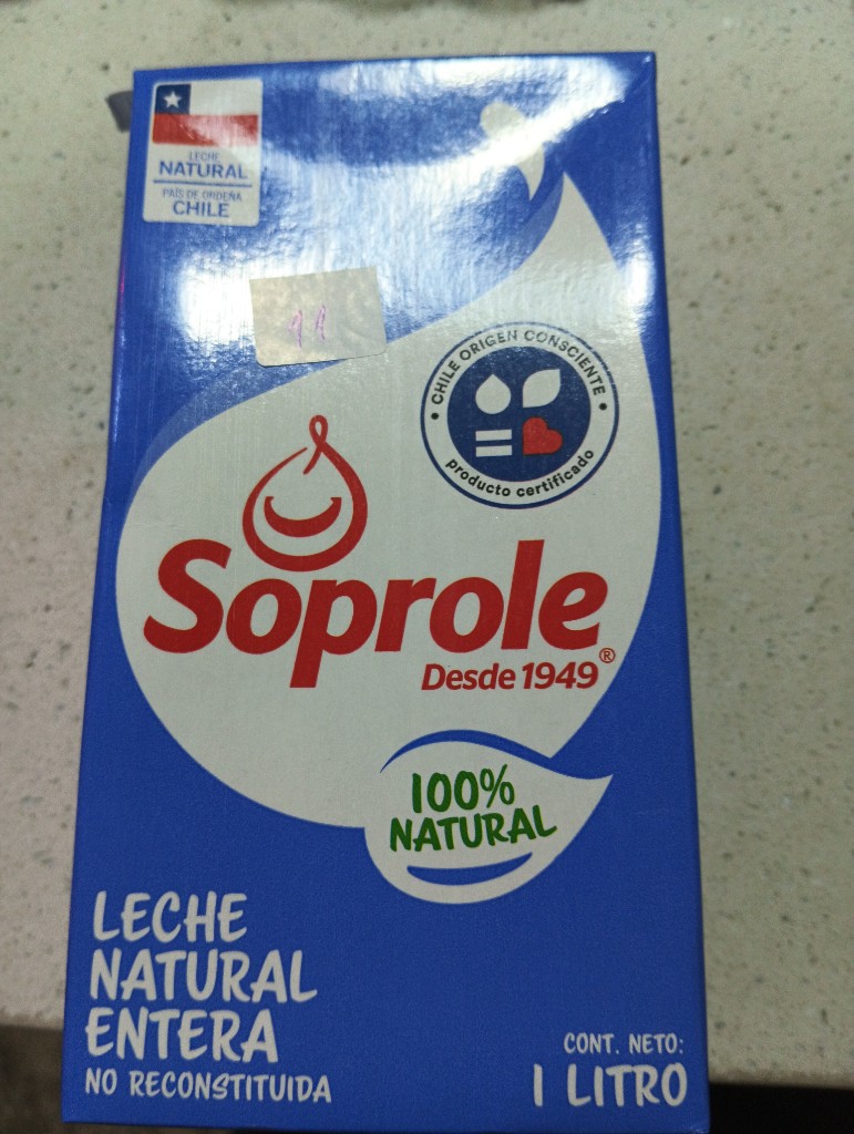 Soprole leche entera 1L